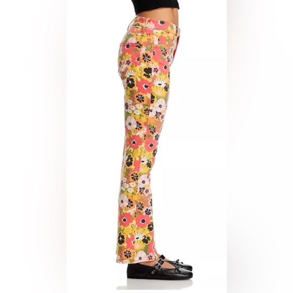 NWT MOTHER Floral Denim Jeans - Picture 4 of 7